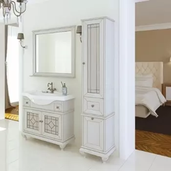 Зеркало «Беатриче 85», цвет слоновая кость патина