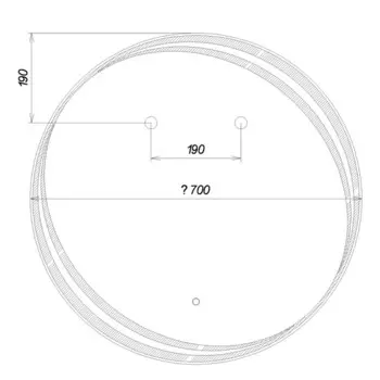 Зеркало с подсветкой «Домино. Берг», 700700 мм