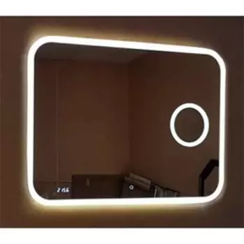 Зеркало Bliss LED с увеличительным зеркалом, часами, 1000х700 мм ЗЛП256