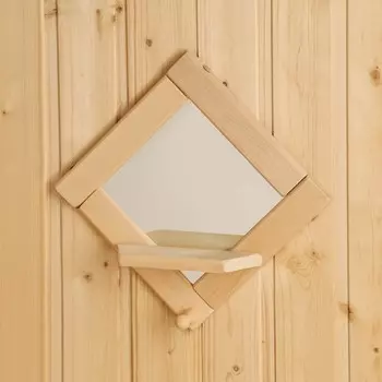 Зеркало "Большой ромб" с полкой и крючком, 24,524,5 см