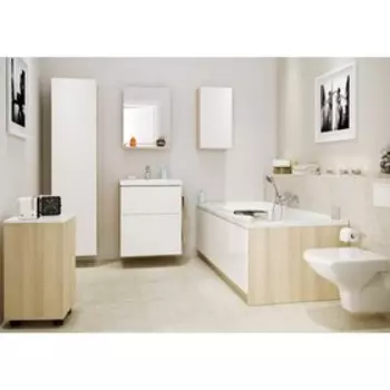 Зеркало Cersanit SMART 50, с полочкой, без подсветки, цвет ясень