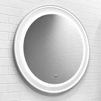 Зеркало Comforty «Ереван-70» LED-подсветка, бесконтактный сенсор, белый матовый