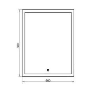 Зеркало COMFORTY «Гиацинт 60» 600х800 мм, LED-подсветка, сенсор