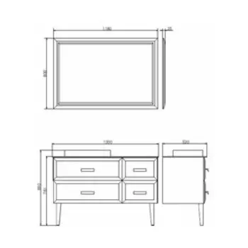 Зеркало Comforty Империя 120, цвет белый