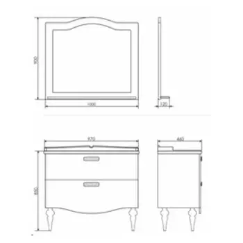 Зеркало Comforty Монако 100, цвет белый