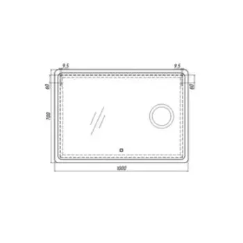 Зеркало "Dream 100 alum линза"с подсветкой