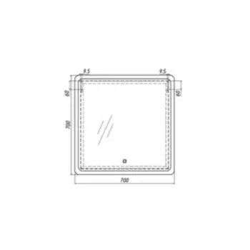 Зеркало Sansa Dream 70 alum, с подсветкой