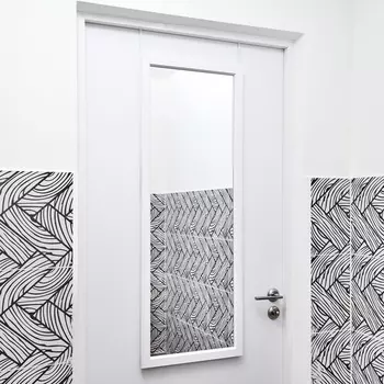 Зеркало дверное подвесное «Клик Мебель», 40110 см, цвет белый