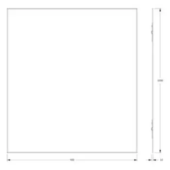 Зеркало Evoform, с фацетом, 5 мм, 90х100 см