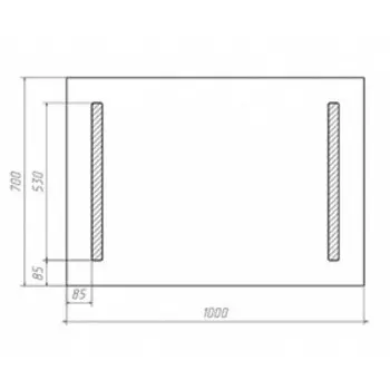 Зеркало с подсветкой «Домино» Good Light 2-100, 7001000 мм