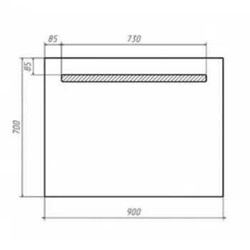 Зеркало Домино Good Light 90, с подсветкой, 700х900 мм