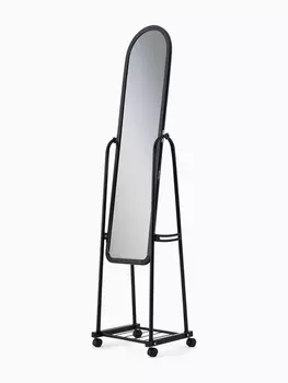 Зеркало интерьерное напольное TAKE IT EASY, в полный рост, на колёсах, 31120 см, черное