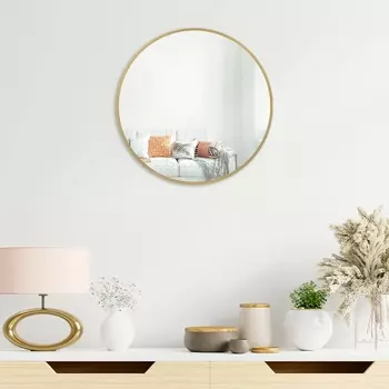 Зеркало интерьерное настенное «Рубин», круглое, c окантовкой, d=70 см, цвет золото