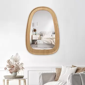 Зеркало интерьерное настенное «Рубин», в деревянной раме, трапеция 8056 см, цвет светлое дерево