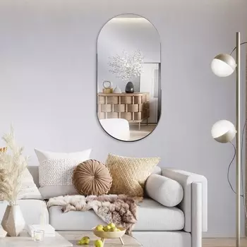 Зеркало интерьерное настенное «Рубин», в овальном корпусе из металла, 8040 см, цвет чёрный