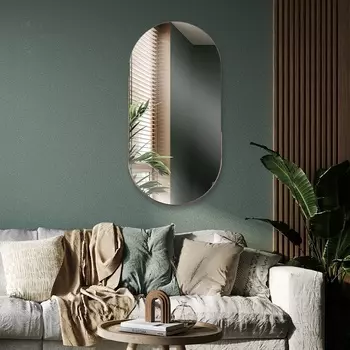 Зеркало интерьерное настенное «Рубин», в овальном корпусе из металла, 8040 см, цвет медный