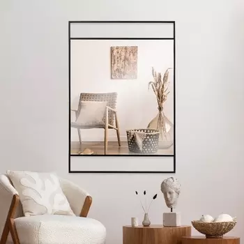 Зеркало интерьерное настенное «Рубин», в прямоугольном корпусе из металла, 10070 см, цвет чёрный