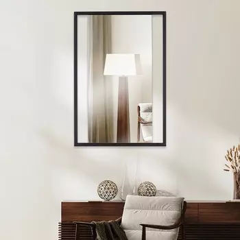 Зеркало интерьерное настенное «Рубин», в прямоугольном корпусе из металла, 6343 см, цвет чёрный