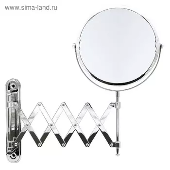 Зеркало косметическое подвесное Anna, 1х/5х, цвет хром