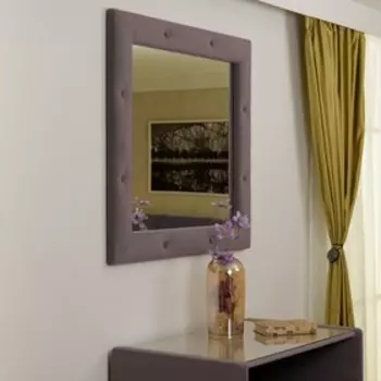 Зеркало квадратное «Алеро», 855 × 855 мм, велюр, металлические пуговицы, цвет st velvet 20