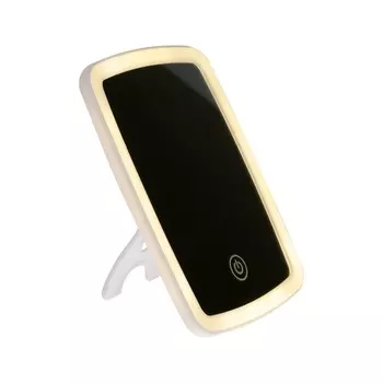 Зеркало Luazon KZ-03, подсветка, настольное, 3 режима свечения, 3ААА (не в комплекте), USB, белое