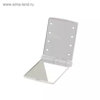 Зеркало Luazon, подсветка, 13.5 8.5 1 см, 8 диодов, МИКС