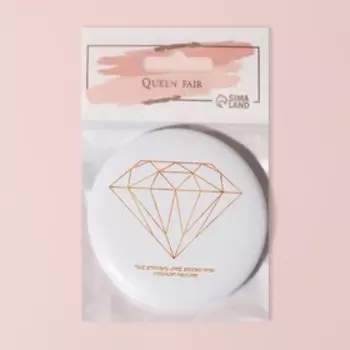 Зеркало карманное «Надписи», d=7.5 см, искусственная кожа, рисунок МИКС