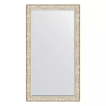 Зеркало напольное с фацетом в багетной раме, виньетка серебро 109 мм, 115x205 см