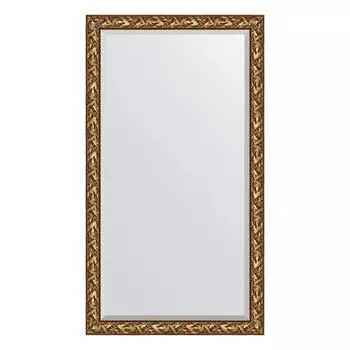 Зеркало напольное с фацетом в багетной раме, византия золото 99 мм, 114x203 см