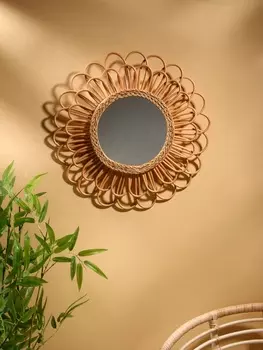 Зеркало настенное, 60603 см, ротанг