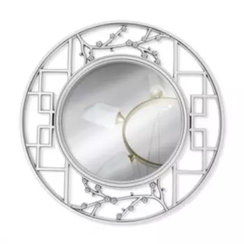 Зеркало настенное «Лепесток сакуры», d зеркальной поверхности 17,5 см, цвет серебристый