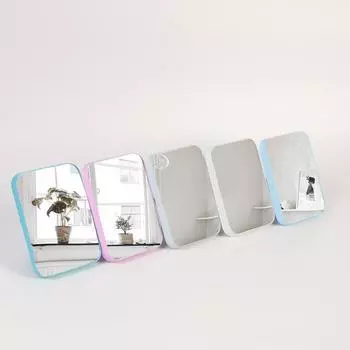 Зеркало настольное, зеркальная поверхность 10,5 × 14,5 см, цвет МИКС