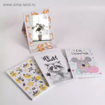 Зеркало настольное, зеркальная поверхность 10,5 × 15,5 см, рисунок МИКС