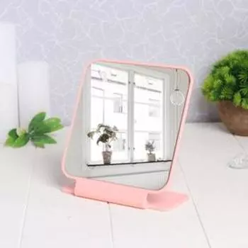 Зеркало настольное, зеркальная поверхность 14,7 × 14,7 см, цвет МИКС