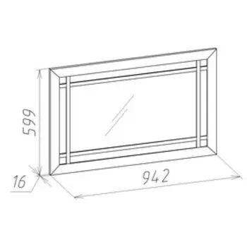 Зеркало интерьерное навесное Sherlock 7, 59916942 мм, цвет ясень анкор светлый