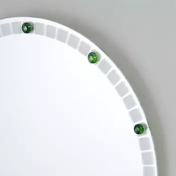 Зеркало «Одуванчики», с пескоструйной графикой и фьюзингом, настенное, D=50 см МИКС