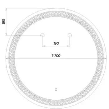Зеркало "Прая" 70х70 см, с подсветкой
