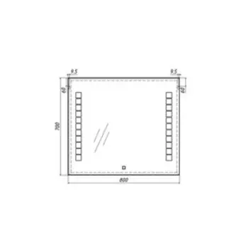 Зеркало "Quadro 80 alum" с подсветкой