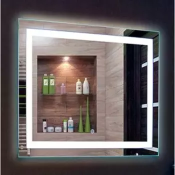 Зеркало Rimini LED с часами, 1000х800 мм ЗЛП230