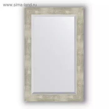 Зеркало с фацетом в багетной раме - алюминий 61 мм, 51 х 81 см, Evoform