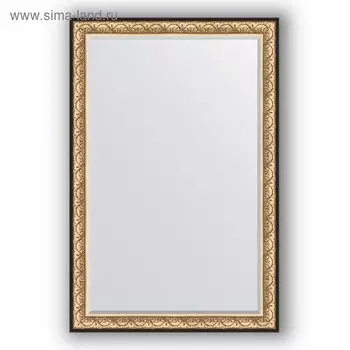 Зеркало с фацетом в багетной раме - барокко золото 106 мм, 120 х 180 см, Evoform