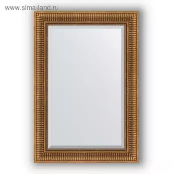 Зеркало с фацетом в багетной раме - бронзовый акведук 93 мм, 67 х 97 см, Evoform