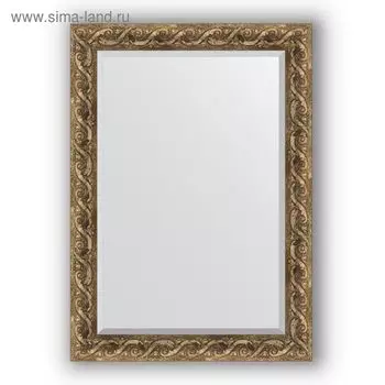 Зеркало с фацетом в багетной раме - фреска 84 мм, 76 х 106 см, Evoform