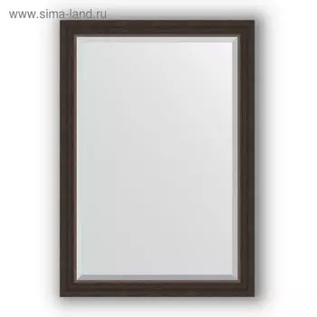 Зеркало с фацетом в багетной раме - палисандр 62 мм, 71 х 101 см, Evoform