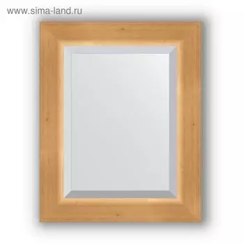 Зеркало с фацетом в багетной раме - сосна 62 мм, 41 х 51 см, Evoform