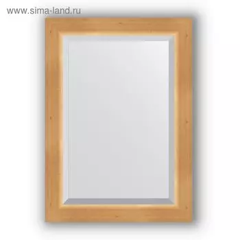 Зеркало с фацетом в багетной раме - сосна 62 мм, 51 х 71 см, Evoform