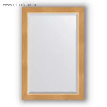 Зеркало с фацетом в багетной раме - сосна 62 мм, 61 х 91 см, Evoform