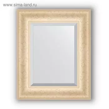 Зеркало с фацетом в багетной раме - старый гипс 82 мм, 45 х 55 см, Evoform