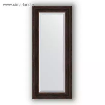 Зеркало с фацетом в багетной раме - тёмный прованс 99 мм, 59 х 139 см, Evoform