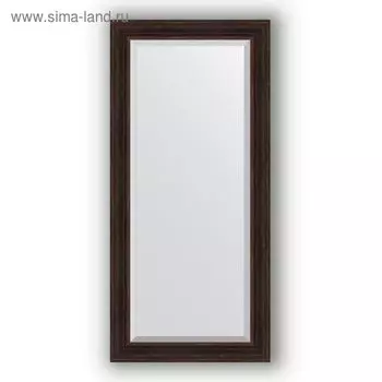 Зеркало с фацетом в багетной раме - тёмный прованс 99 мм, 79 х 169 см, Evoform
